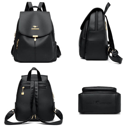 Fashion Women Backpack Designer Pu Leather Travel Back Pack Casual Shoulder Bag High Quality School Bags For Teenagers Girls Sac