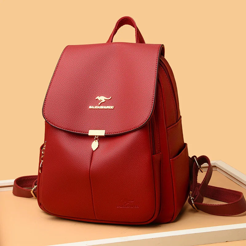 Fashion Women Backpack Designer Pu Leather Travel Back Pack Casual Shoulder Bag High Quality School Bags For Teenagers Girls Sac