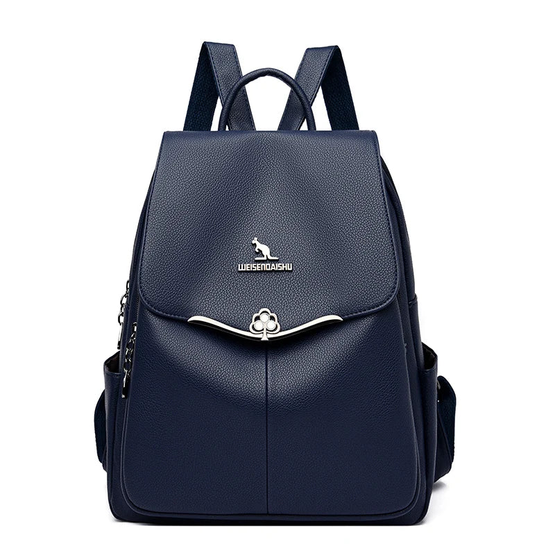 Fashion Women Backpack Designer Pu Leather Travel Back Pack Casual Shoulder Bag High Quality School Bags For Teenagers Girls Sac