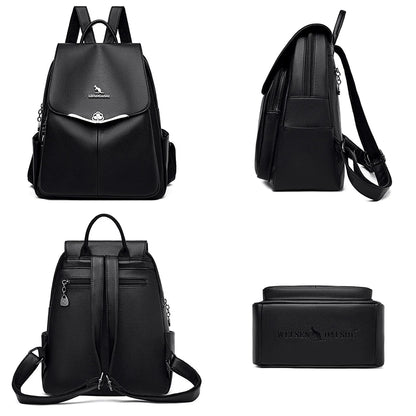 Fashion Women Backpack Designer Pu Leather Travel Back Pack Casual Shoulder Bag High Quality School Bags For Teenagers Girls Sac