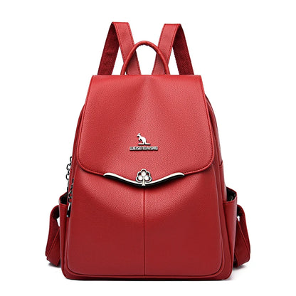 Fashion Women Backpack Designer Pu Leather Travel Back Pack Casual Shoulder Bag High Quality School Bags For Teenagers Girls Sac