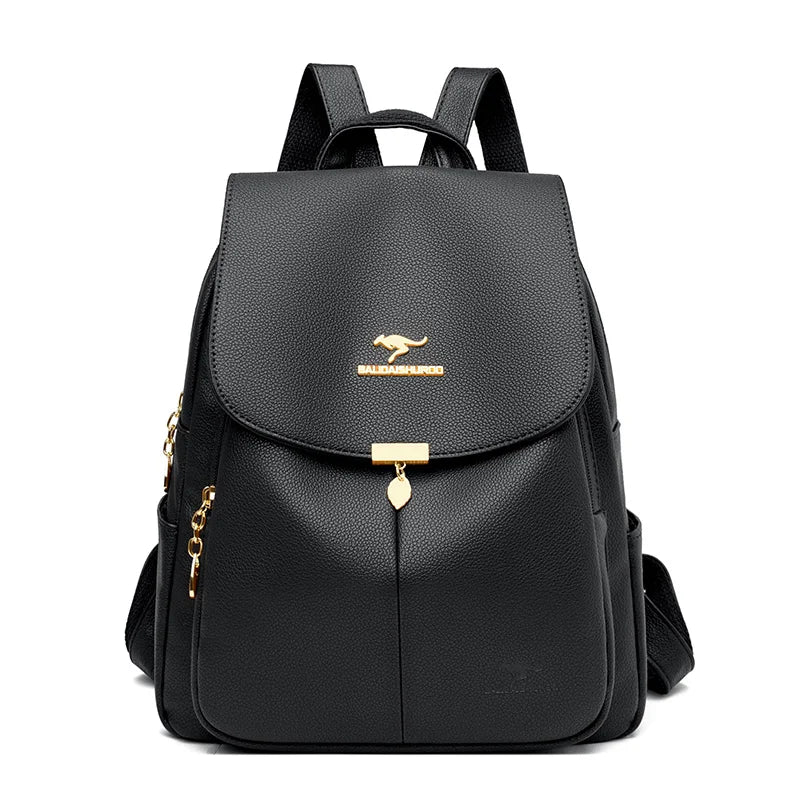 Fashion Women Backpack Designer Pu Leather Travel Back Pack Casual Shoulder Bag High Quality School Bags For Teenagers Girls Sac