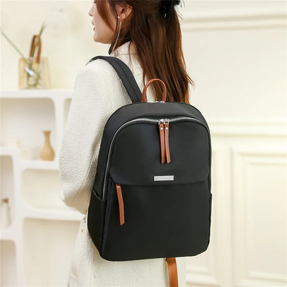 Fashion Women Backpack High Quality Nylon School Bagpack Designer Travel Rucksack for Ladies Simple Teenager Girls Bookbags Sac