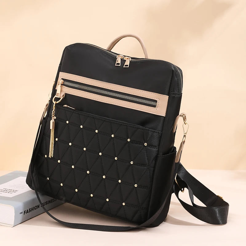 Fashion Women Backpack Large Capacity Casual Travel Bagpack Shoulder Bag Designer Multifunctional Nylon Cloth Racksack Schoolbag