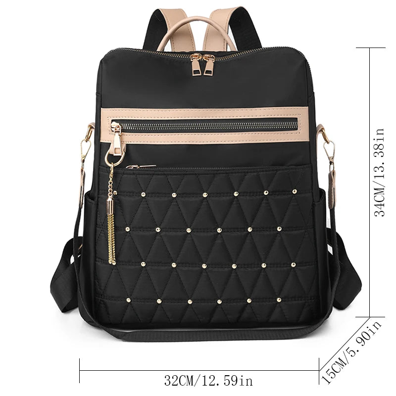 Fashion Women Backpack Large Capacity Casual Travel Bagpack Shoulder Bag Designer Multifunctional Nylon Cloth Racksack Schoolbag