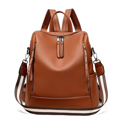Fashion Women Backpack Women's Leather Backpack Female School Backpack Women Shoulder Bag for Teenage Girls Travel Back Rucksack