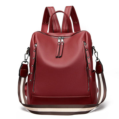 Fashion Women Backpack Women's Leather Backpack Female School Backpack Women Shoulder Bag for Teenage Girls Travel Back Rucksack