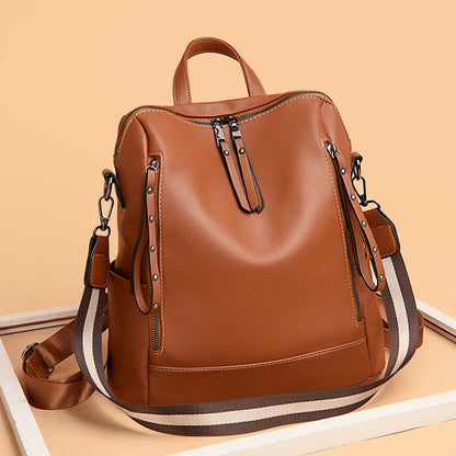 Fashion Women Backpack Women's Leather Backpack Female School Backpack Women Shoulder Bag for Teenage Girls Travel Back Rucksack