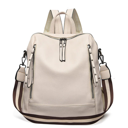 Fashion Women Backpack Women's Leather Backpack Female School Backpack Women Shoulder Bag for Teenage Girls Travel Back Rucksack