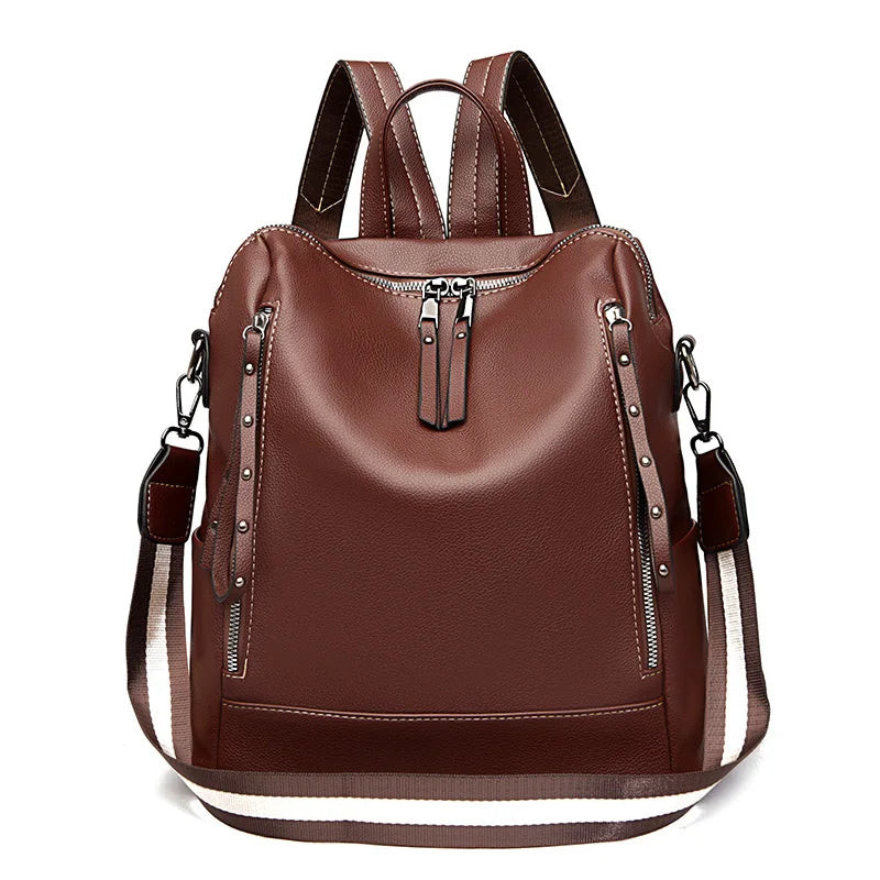 Fashion Women Backpack Women's Leather Backpack Female School Backpack Women Shoulder Bag for Teenage Girls Travel Back Rucksack