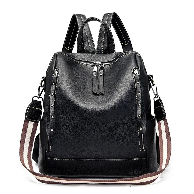 Fashion Women Backpack Women's Leather Backpack Female School Backpack Women Shoulder Bag for Teenage Girls Travel Back Rucksack