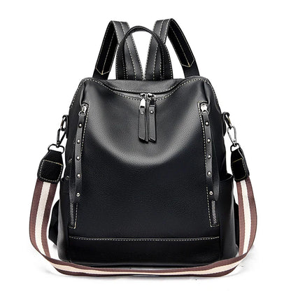 Fashion Women Backpack Women's Leather Backpack Female School Backpack Women Shoulder Bag for Teenage Girls Travel Back Rucksack