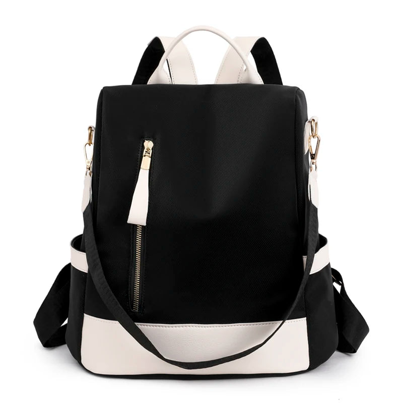 Fashion Women Backpacks Anti-Theft Back Zipper Fashion Backpack Girls Schoolbag Casual Travel Single Shoulder Bags Patchwork Bag