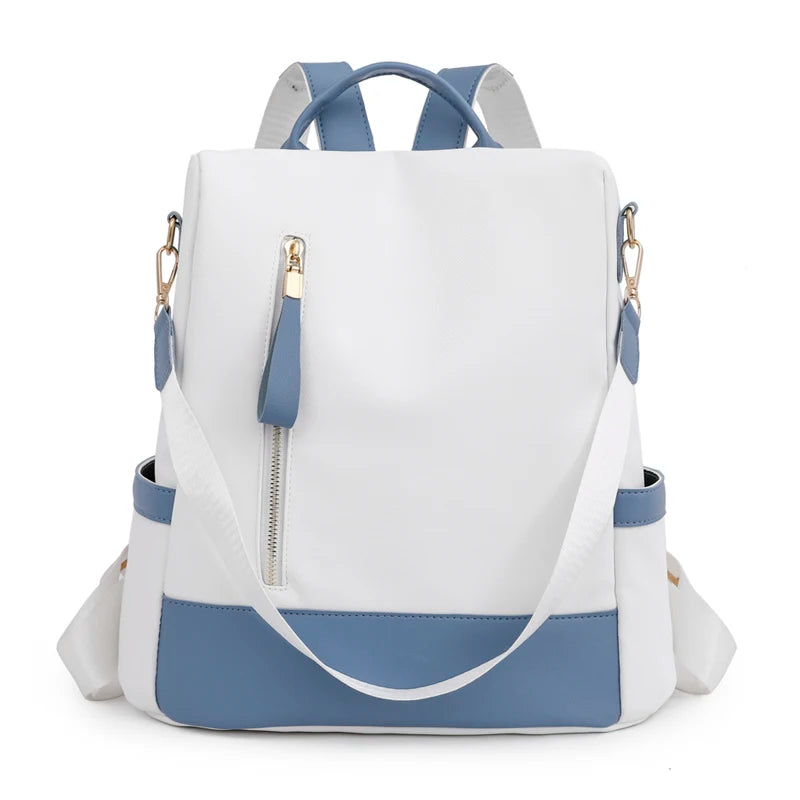 Fashion Women Backpacks Anti-Theft Back Zipper Fashion Backpack Girls Schoolbag Casual Travel Single Shoulder Bags Patchwork Bag