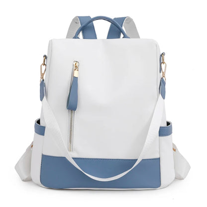 Fashion Women Backpacks Anti-Theft Back Zipper Fashion Backpack Girls Schoolbag Casual Travel Single Shoulder Bags Patchwork Bag