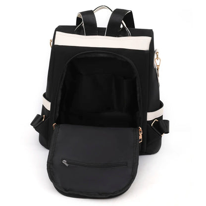 Fashion Women Backpacks Anti-Theft Back Zipper Fashion Backpack Girls Schoolbag Casual Travel Single Shoulder Bags Patchwork Bag
