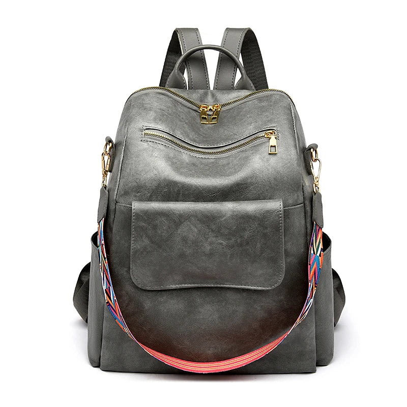 Fashion Women Backpacks High Quality Anti-theft School Book Bag for Girls Female Travel Colorful Wide Shoulder Straps Back Pack