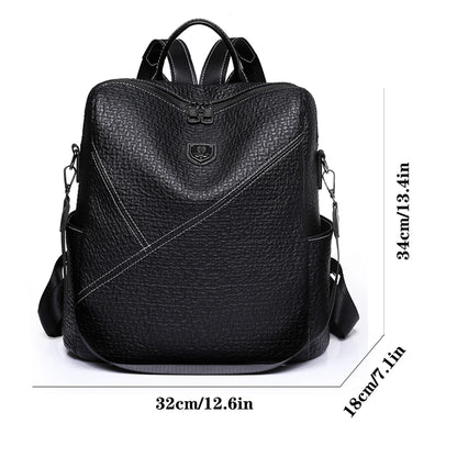 Fashion Women Backpacks High Quality Soft Leather School Book Bag for Girls Female Travel Bagpack Ladies Back Pack Rucksack Sac