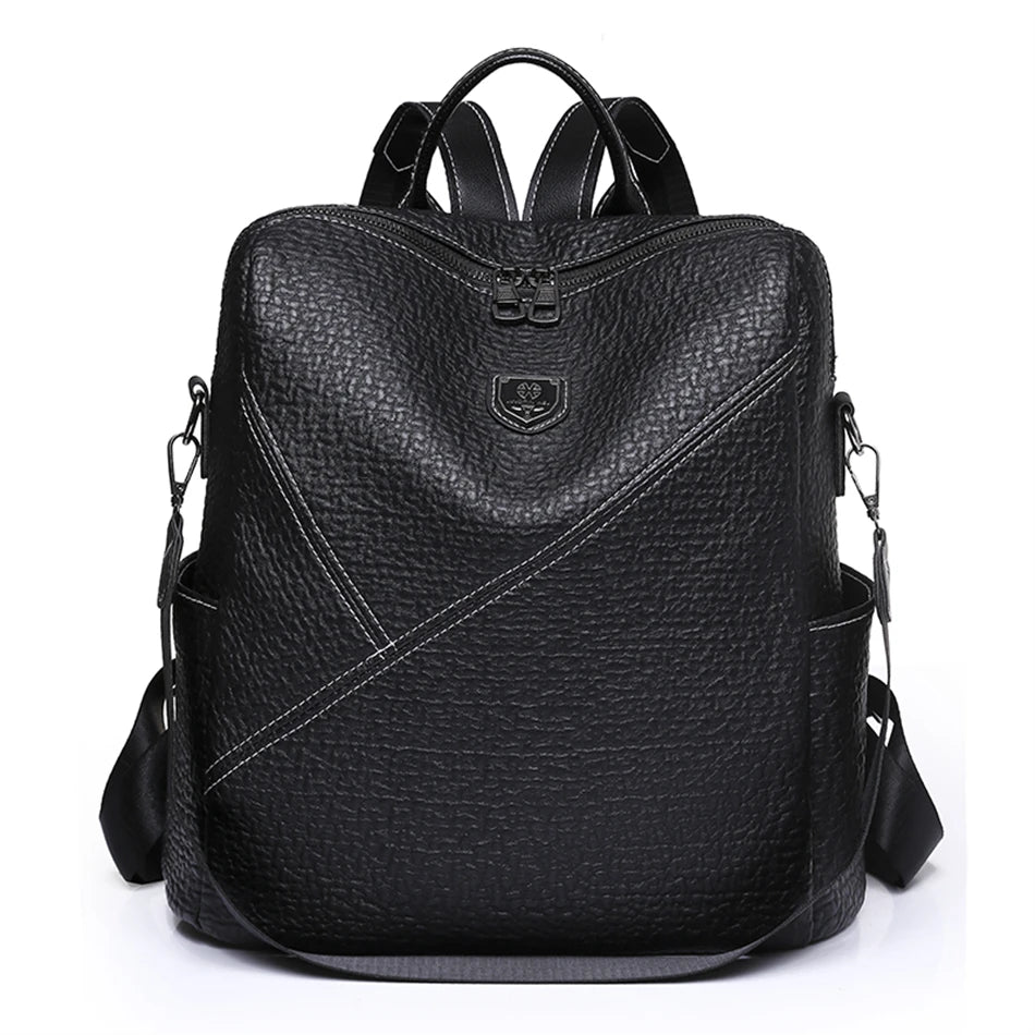 Fashion Women Backpacks High Quality Soft Leather School Book Bag for Girls Female Travel Bagpack Ladies Back Pack Rucksack Sac