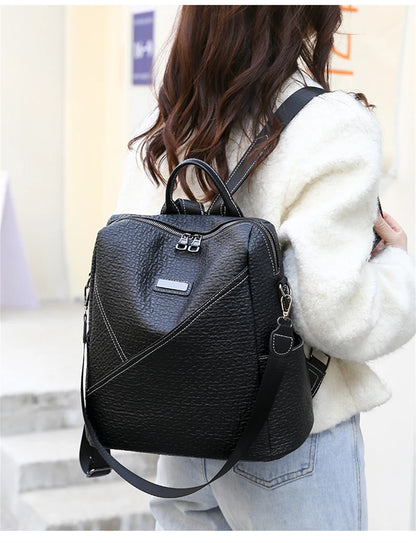 Fashion Women Backpacks High Quality Soft Leather School Book Bag for Girls Female Travel Bagpack Ladies Back Pack Rucksack Sac