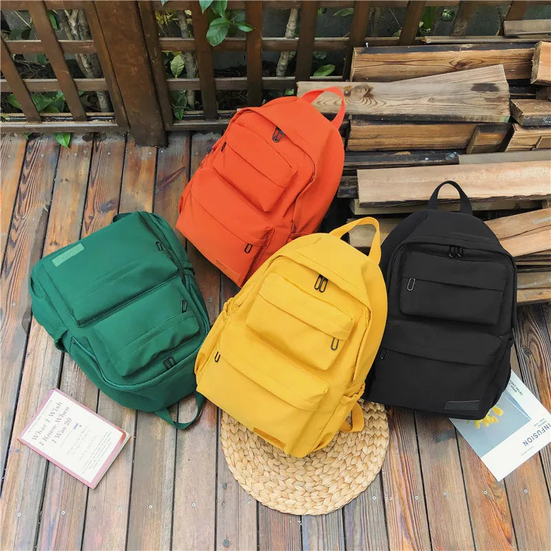 Fashion Women Canvas Backpack Travel Female School Bag For Teenagers Girl Shoulder Bag Bagpack Travel Rucksack