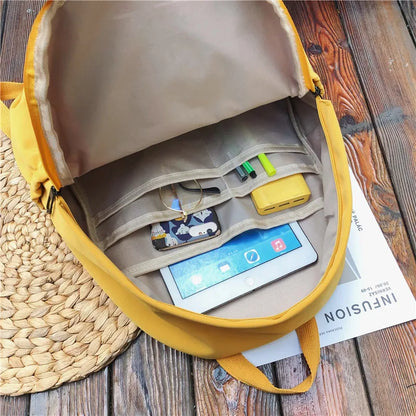 Fashion Women Canvas Backpack Travel Female School Bag For Teenagers Girl Shoulder Bag Bagpack Travel Rucksack