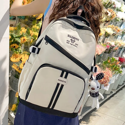 Fashion Women College Student Backpack Female Kawaii Nylon Laptop School Bag Waterproof  Man Student Travel Book Bag Rucksack