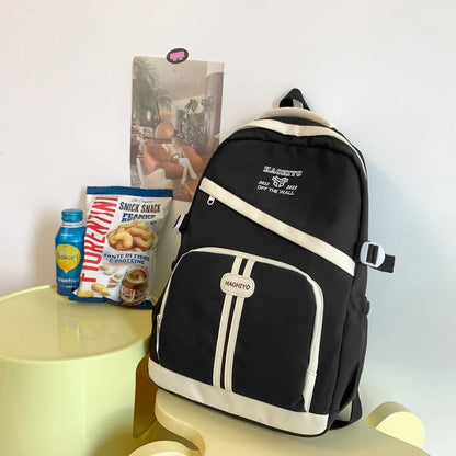 Fashion Women College Student Backpack Female Kawaii Nylon Laptop School Bag Waterproof  Man Student Travel Book Bag Rucksack