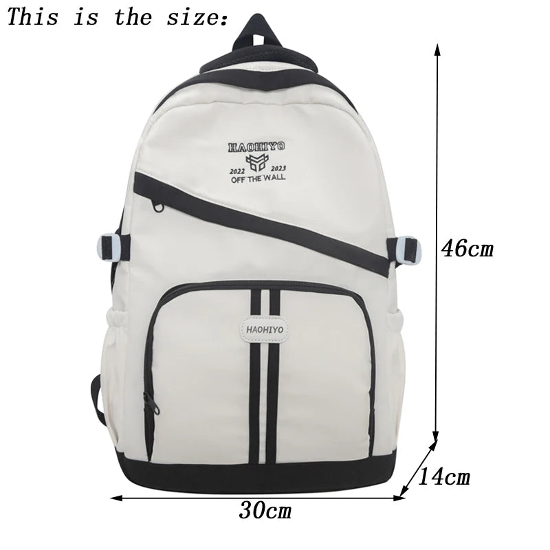 Fashion Women College Student Backpack Female Kawaii Nylon Laptop School Bag Waterproof  Man Student Travel Book Bag Rucksack