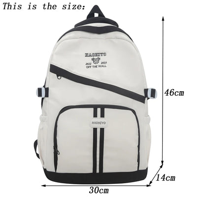 Fashion Women College Student Backpack Female Kawaii Nylon Laptop School Bag Waterproof  Man Student Travel Book Bag Rucksack