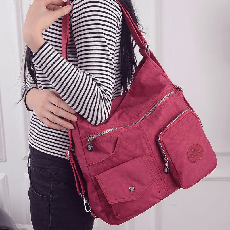 Fashion Women Crossbody Bag High Quality Nylon Shoulder Messenger Bag Handbags Female Bagpack Waterproof Schoolbags