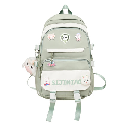 Fashion Women Cute Harajuku Badge Girl Laptop Student Book Bag Female Travel Kawaii College Backpack Lady School Backpacks Nylon