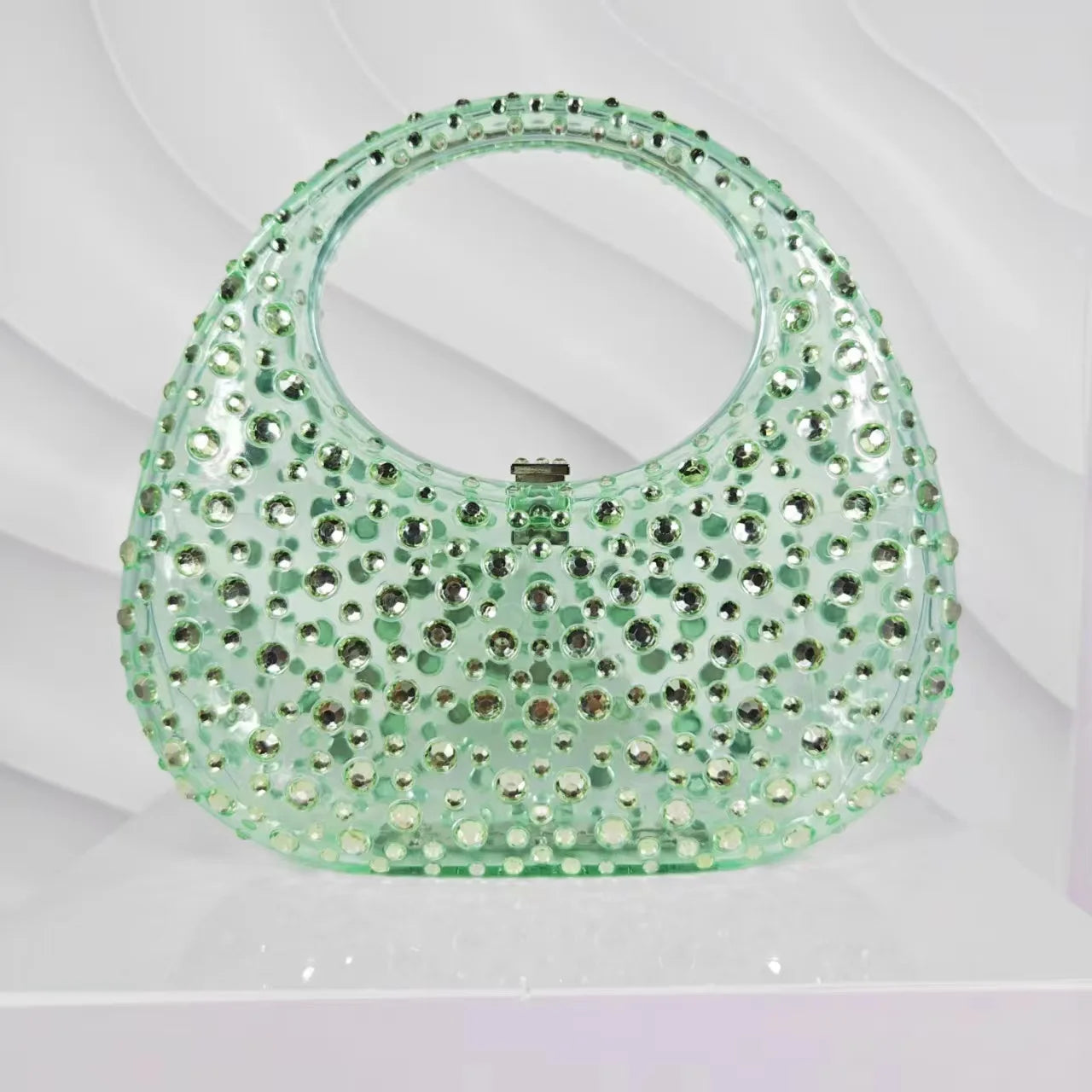 Fashion Women Diamond Handbags and Purses Transparent Acrylic Luxury Party Prom Quality Evening Bag Casual Clutch Bags Glitter