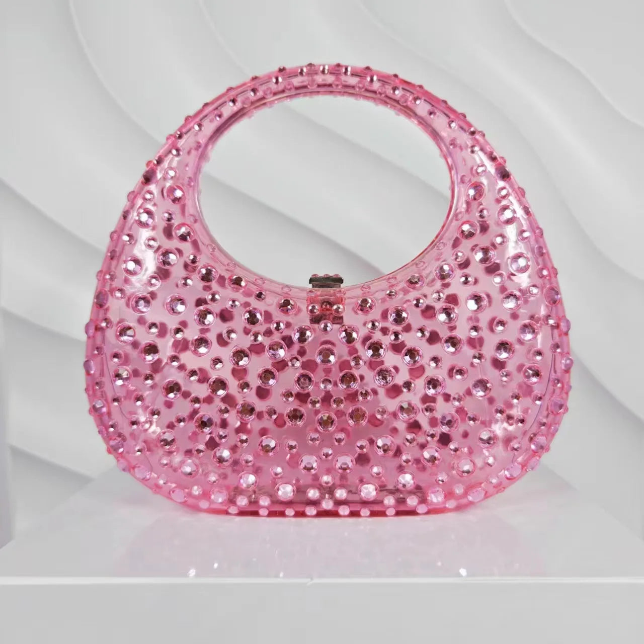 Fashion Women Diamond Handbags and Purses Transparent Acrylic Luxury Party Prom Quality Evening Bag Casual Clutch Bags Glitter