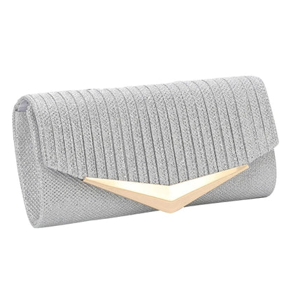 Fashion Women Evening Bag Party Banquet Glitter Bag for Ladies Wedding Clutches Handbag Shoulder Bag with Chain Purse