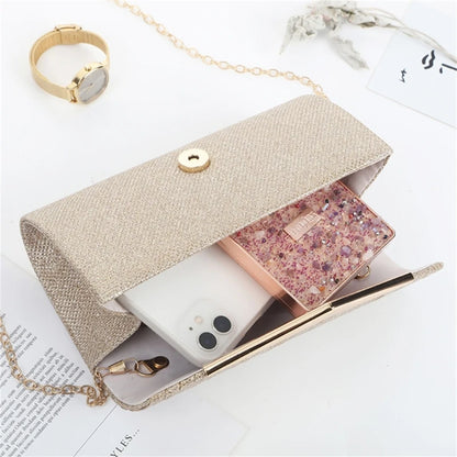 Fashion Women Evening Bag Party Banquet Glitter Bag for Ladies Wedding Clutches Handbag Shoulder Bag with Chain Purse