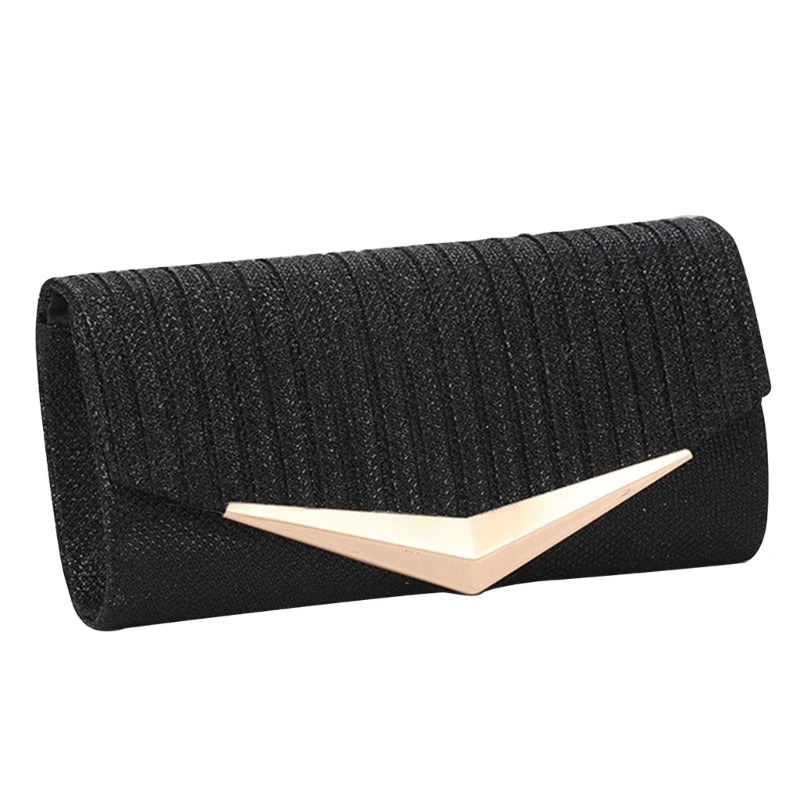 Fashion Women Evening Bag Party Banquet Glitter Bag for Ladies Wedding Clutches Handbag Shoulder Bag with Chain Purse