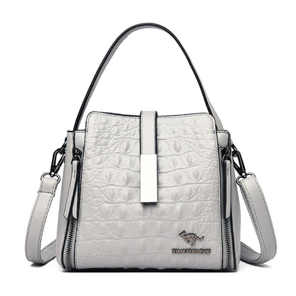 Fashion Women Handbag High Quality Crocodile Pattern Leather Bucket Bag Designers Female Shoulder Bag Luxury Brand Crossbody Bag