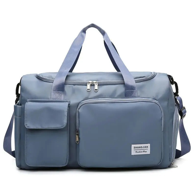 Fashion Women High Capacity Travel GYM Bags Totes Female Girl Dry Wet Separation Duffle ShoulderBags HandBags