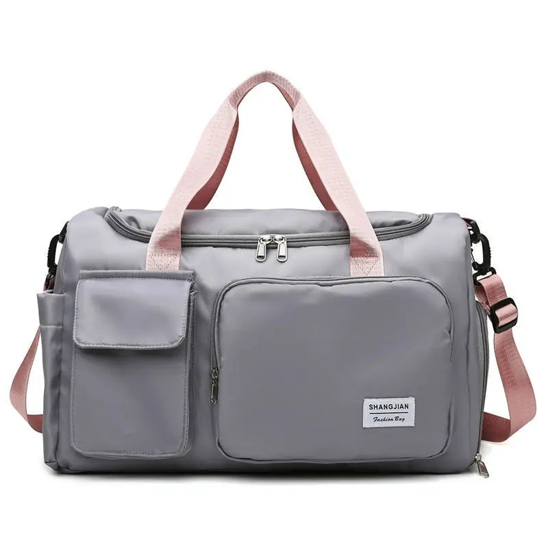 Fashion Women High Capacity Travel GYM Bags Totes Female Girl Dry Wet Separation Duffle ShoulderBags HandBags
