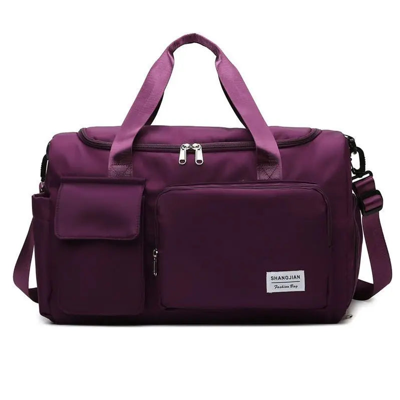 Fashion Women High Capacity Travel GYM Bags Totes Female Girl Dry Wet Separation Duffle ShoulderBags HandBags