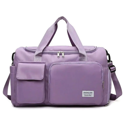Fashion Women High Capacity Travel GYM Bags Totes Female Girl Dry Wet Separation Duffle ShoulderBags HandBags