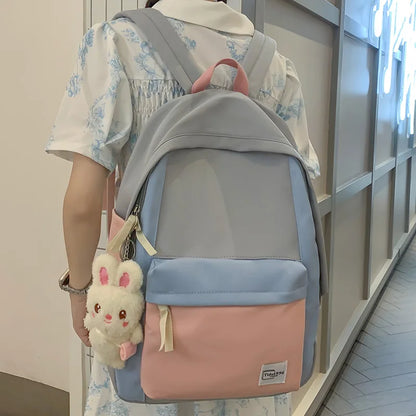 Fashion Women Kawaii Harajuku Backpack Girl Travel Nylon School Bag New Female Cute Laptop College Lady Trendy Leisure BookBag