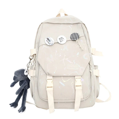 Fashion Women Men Graffiti College Bag Cool Male Ladies Travel Backpack Girl Boy Laptop Student Bag Trendy Female Backpack Nylon