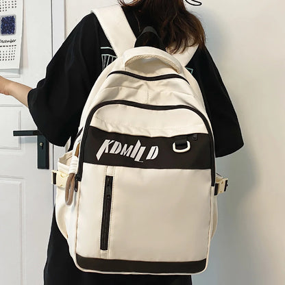 Fashion Women Men Nylon Waterproof Laptop College Backpack New Female Male Travel Book Bag Cool Girl Kawaii School Backpack Lady