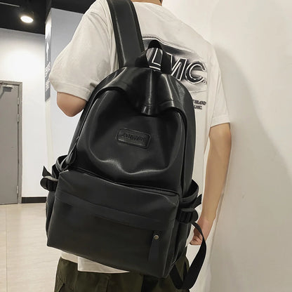 Fashion Women Men White Nylon Waterproof Laptop PU College Backpack Female Male Travel Book Bag Girl School Backpack Ladies Cool