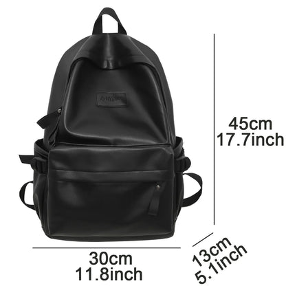 Fashion Women Men White Nylon Waterproof Laptop PU College Backpack Female Male Travel Book Bag Girl School Backpack Ladies Cool
