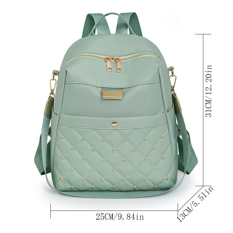 Fashion Women Multifunctional Nylon Backpacks Female Waterproof Travel Back Bag Large School Bags for Teenage Girls Shoulder Bag