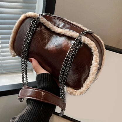 Fashion Women PU Bag Winter Shoulder Bags Crossbody Handbag