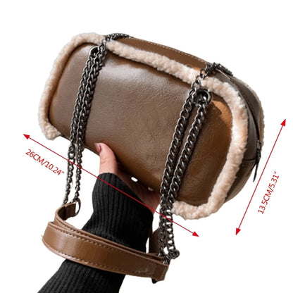 Fashion Women PU Bag Winter Shoulder Bags Crossbody Handbag
